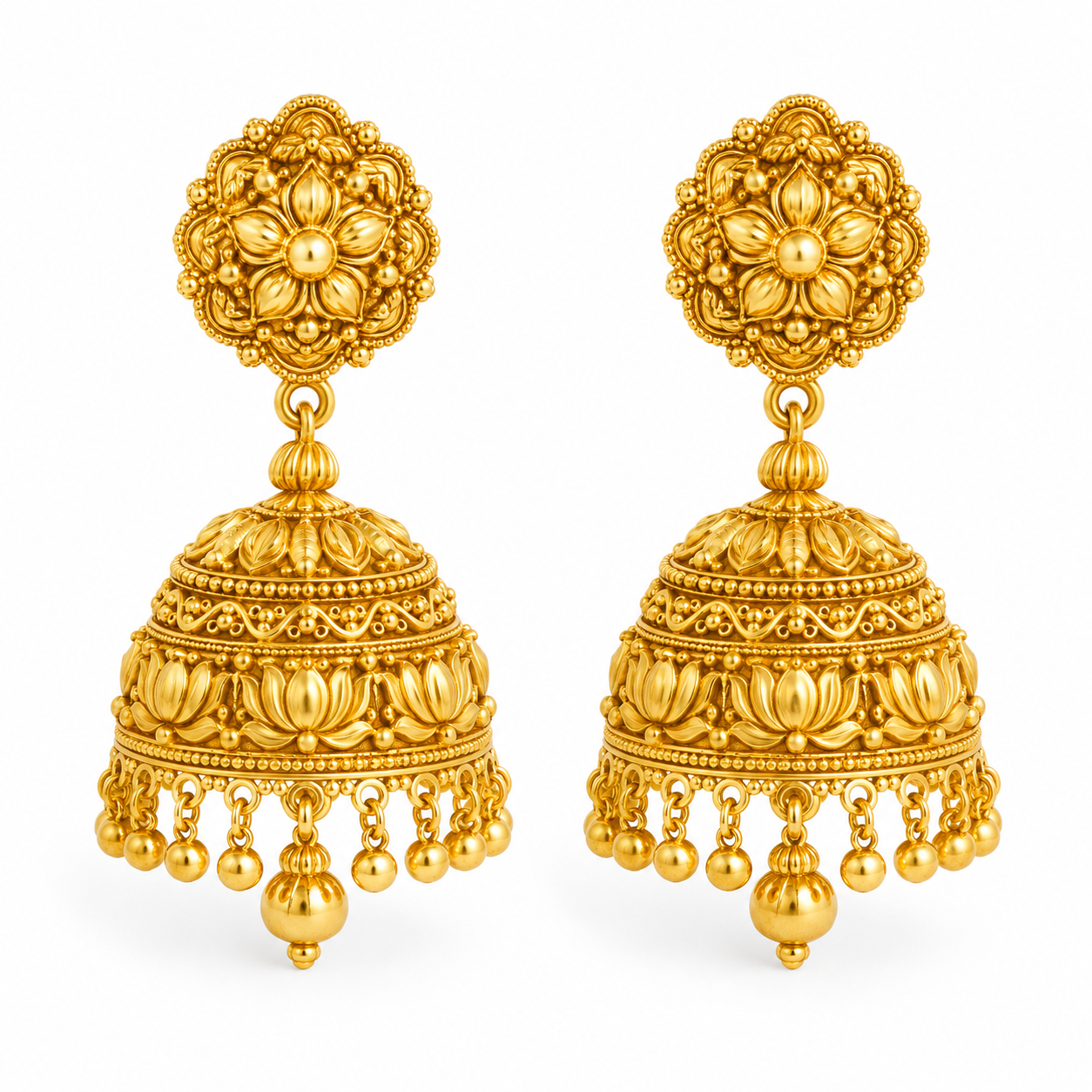 Gold Earring 1 – The Royal Jhumka Drop