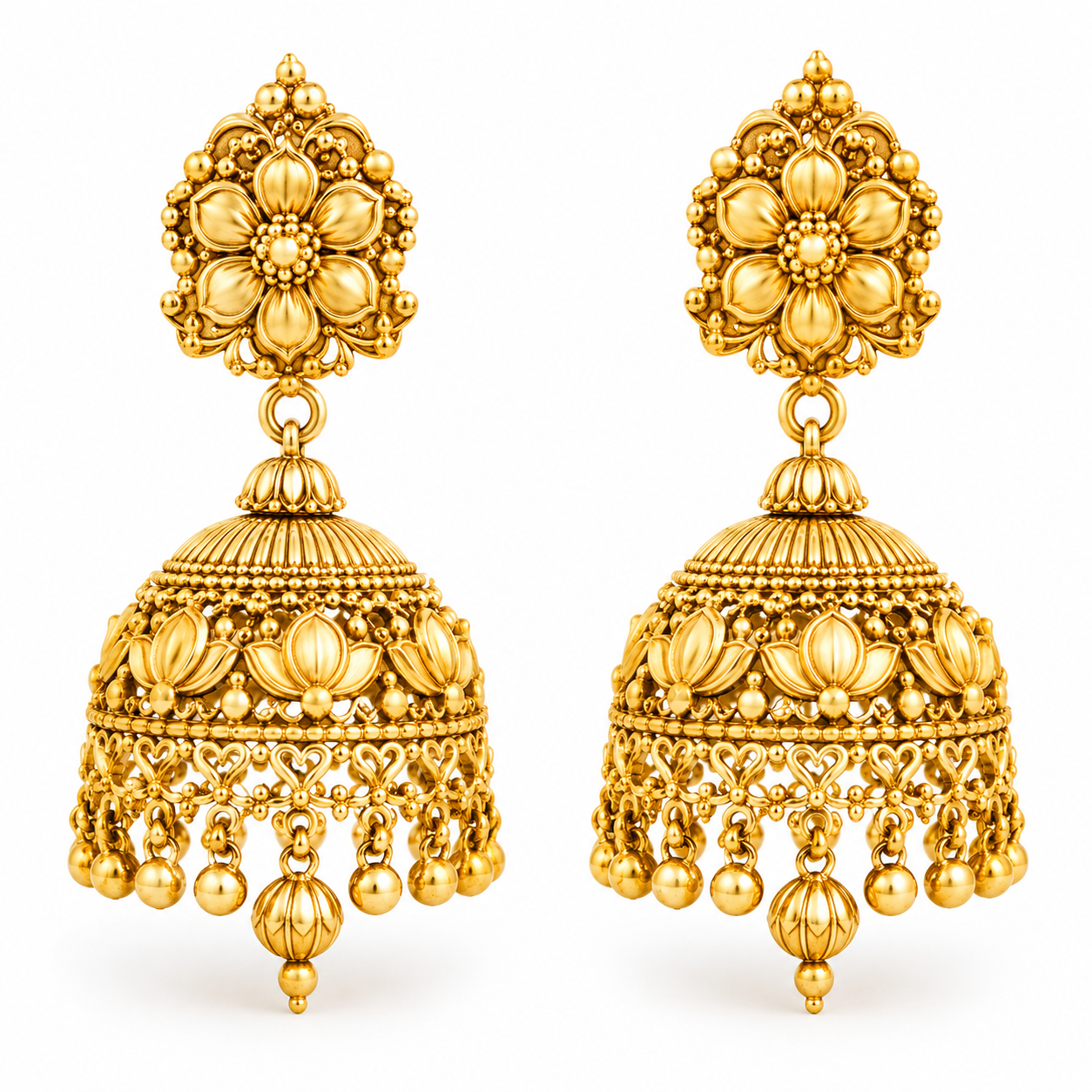 Gold Earring 2 – The Antique Gold Chandbali