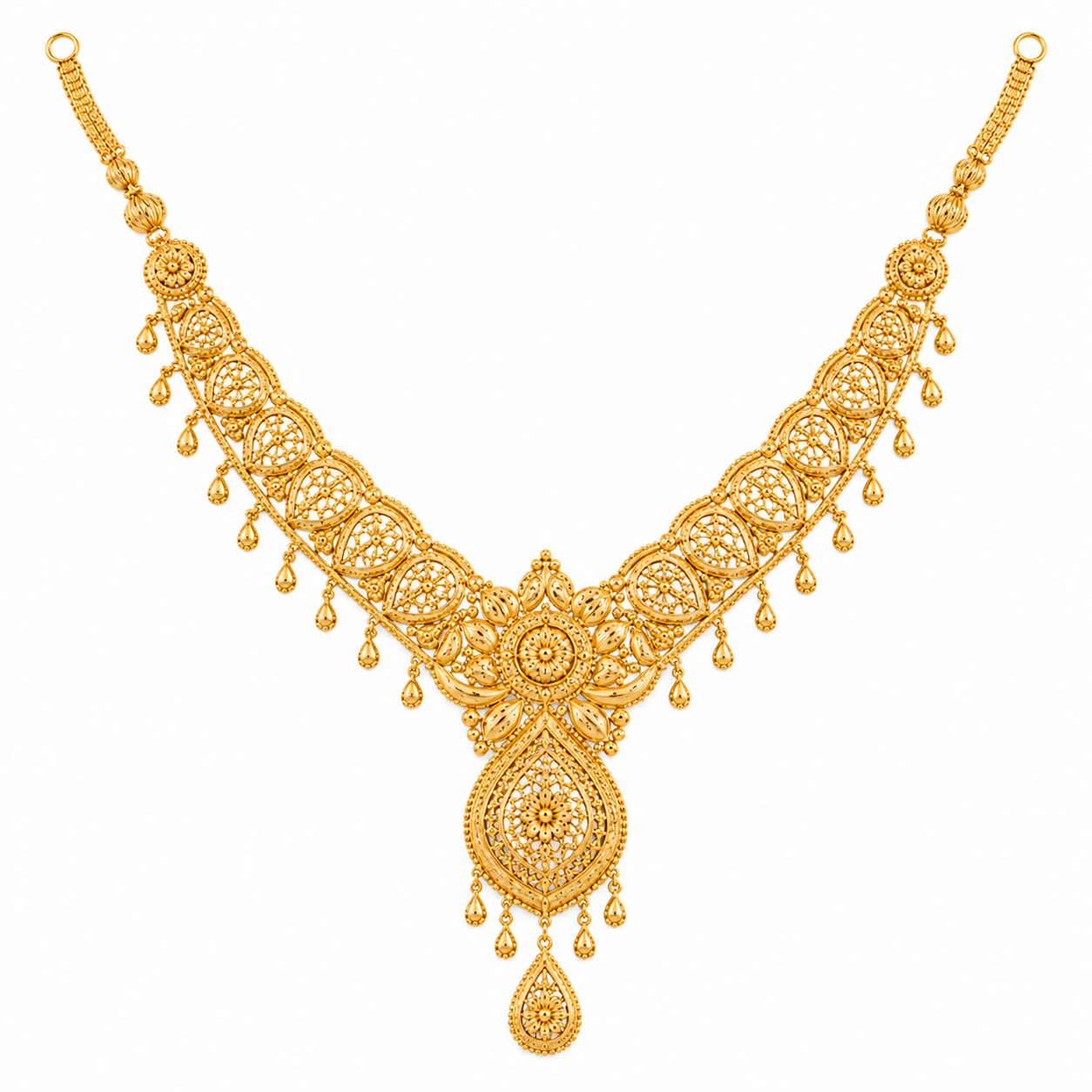 Gold Necklace 4 – The Grand Mango Pendant Necklace