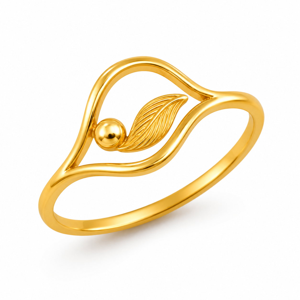 Gold Ring 3 – The Modern Floral Band